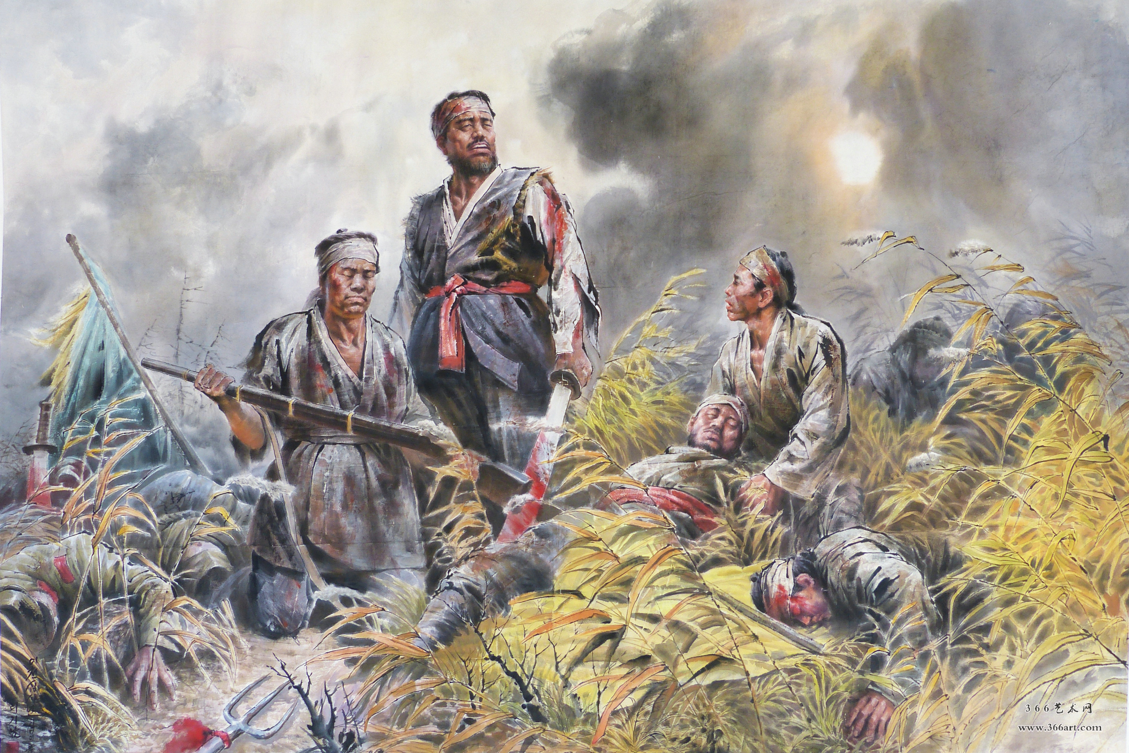 【朝鲜画】李吉男 最后的胜利 2014年11月 241 x 161cm