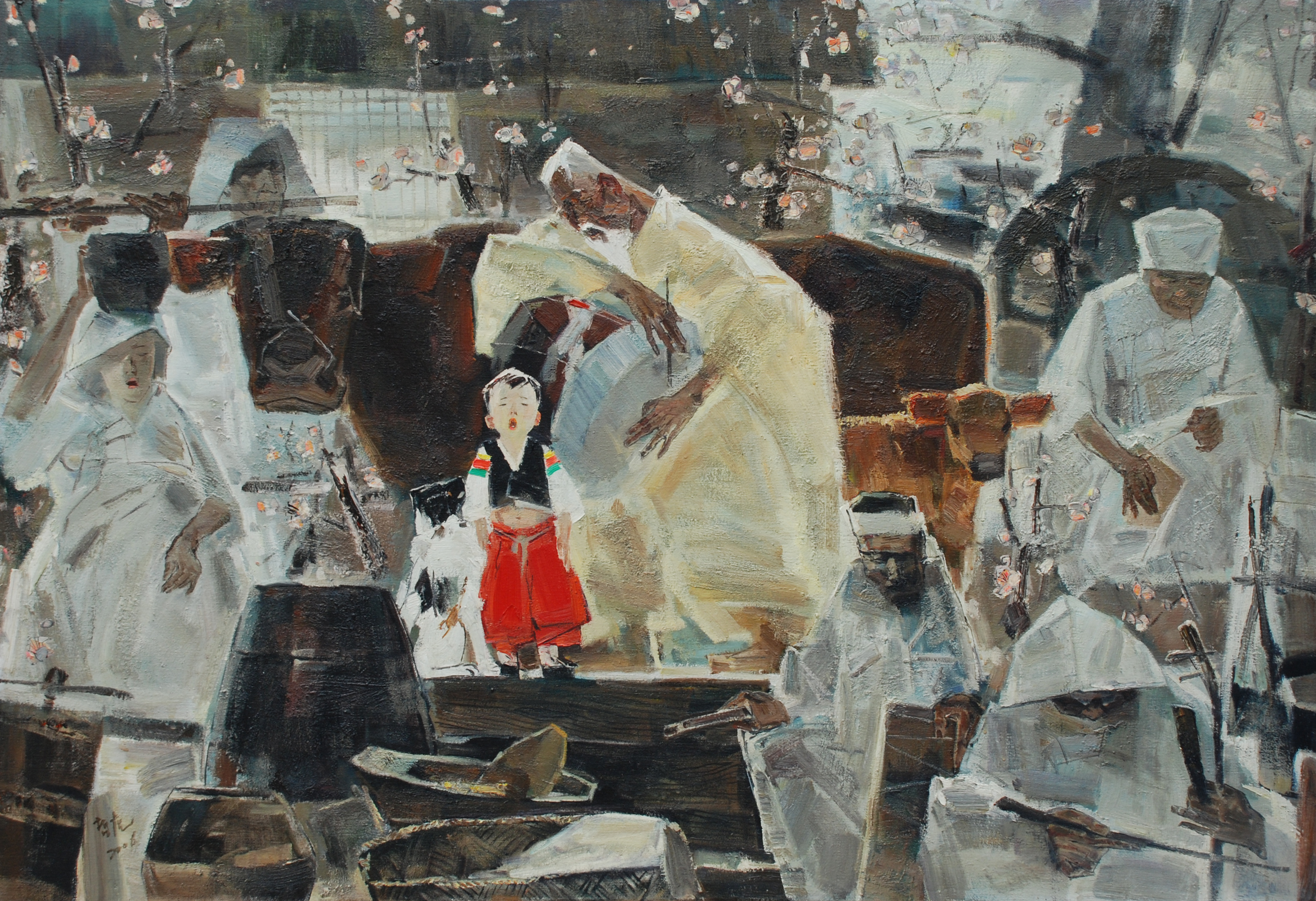 【中国油画】李哲虎 传歌 2006年 130.5 x 89cm