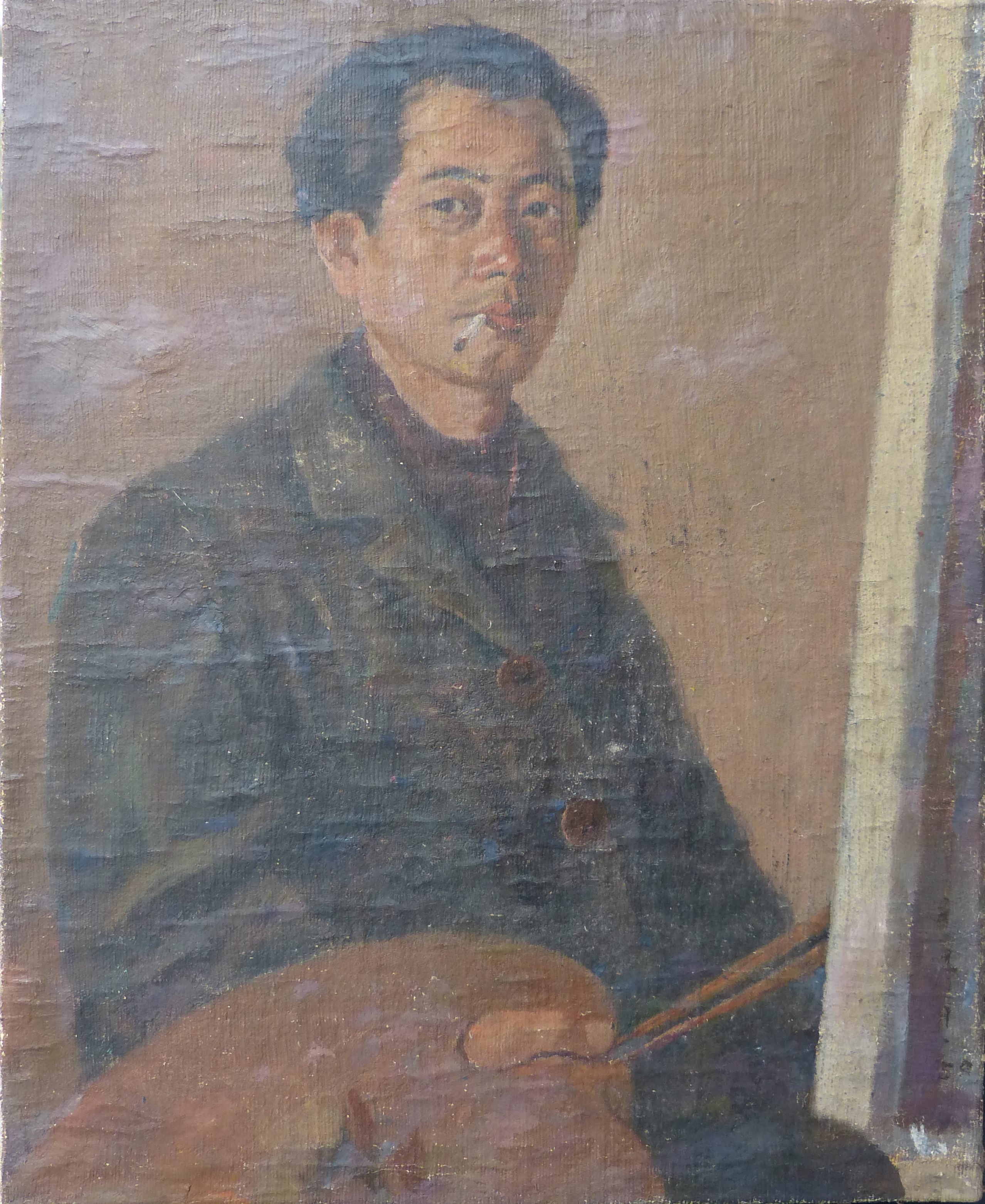 【自画像】尹子善 自画像 1958年 48 x 61cm
